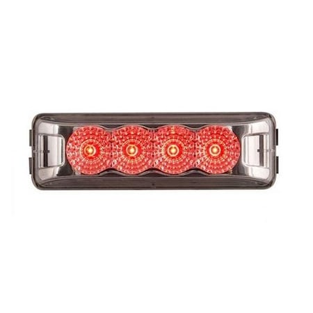 Redneck Trailer Supplies Optronics Led MiroFlex Red Marker Light  Thinline, 4 Diodes, Clear Lens 451739